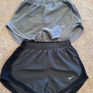 Nike Dri-FIT Women's Shorts - Gray and Black Set